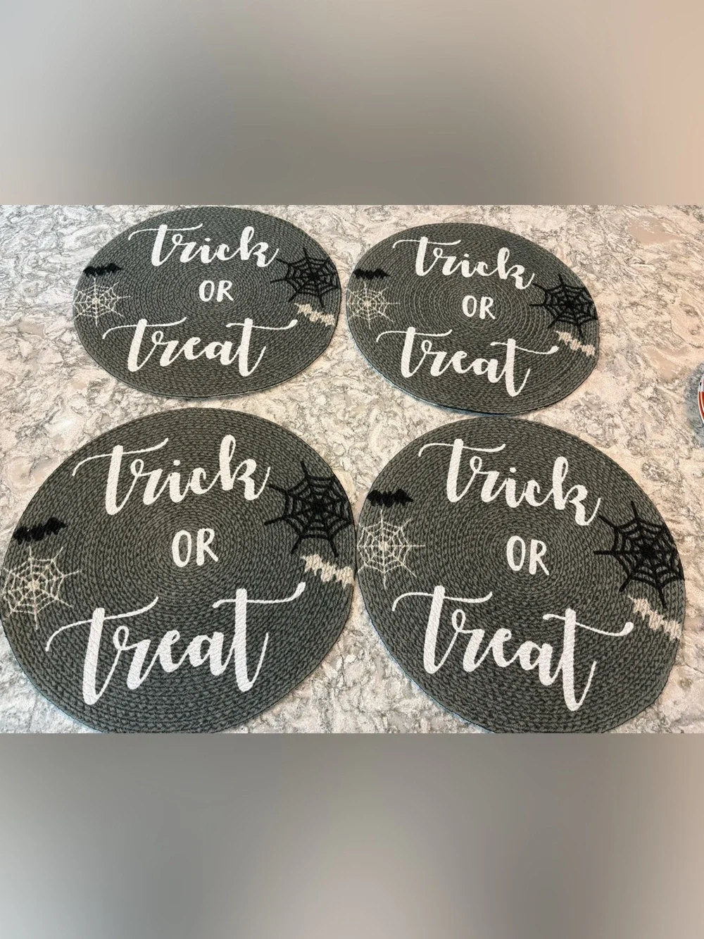 Storehouse Halloween 'Trick or Treat' Round Placemats - Set of 4